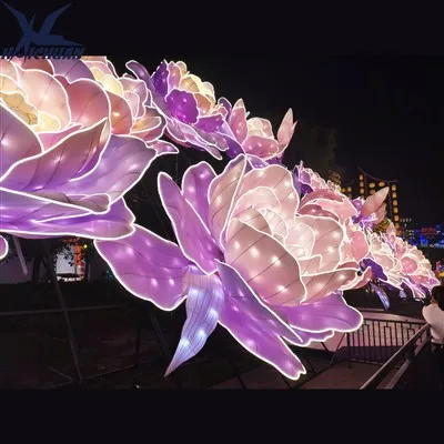 فانوس حريري مزهر